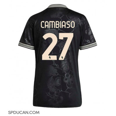 Zenski Nogometni Dres Juventus Andrea Cambiaso #27 Rezervni 2025-26 Kratak Rukav Zenski Nogometni Dres Juventus Andrea Cambiaso #27 Rezervni 2025-26 Kratak Rukav